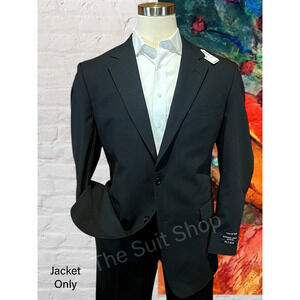 $430 Jos. A. Bank 44L Men's Black Natural Stretch Business Suit Jacket NWT